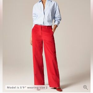 NWT J. Crew Wide-leg trouser with satin stripe in washed velvet 10